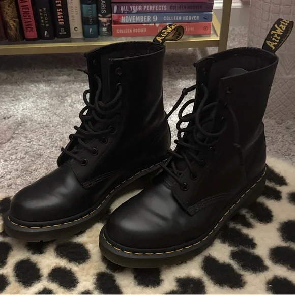 Dr. Martens Black Combat Boots - Picture 1 of 9